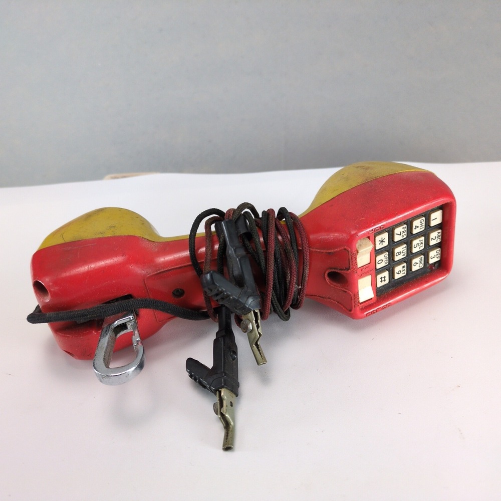 Vtg Harris Dracon TS21 Lineman Telephone Butt Test Set Orange Yellow Untested